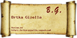 Brtka Gizella névjegykártya